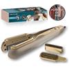 Cecotec Piastra AirLisse 2in1 Champagne Pro, flusso d'aria potente 19,7 l/s, testine magnetizzate, per tutti i tipi di capelli, funzione al plasma, motore brushless, 4 temperature e 2 velocità dell'aria.