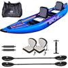 BRUNELLI Set kayak gonfiabile Brunelli per 2 persone, canoa Drop-Stitch, kayak da escursione, canoa a remi, scarpa