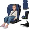 Lionelo Seggiolino per bambini Neal i-Size 100-150 cm, fino a 12 anni, Poggiatesta regolabile, Sistema di protezione laterale supplementare, Schienale reclinabile Blu