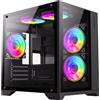 GAMEMAX Infinity Mini Nero, Mini-Tower, senza alimentatore, USB/Audio, Micro-ATX, 1x USB3.0, 2x USB2.0