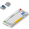 NuPhy Tastiera meccanica wireless Nuphy Kick75 a basso profilo, layout 75% ANSI, 80 tasti, interruttore nano argento