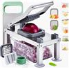 VEVOR affettaverdure, affettatrice mandolina, affettaverdure tutto in uno con 8 lame in acciaio inox, grattugia per formaggio, affetta cipolla e insalata di patate con contenitore, gadget da cucina ed elettrodomestici essenziali