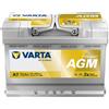 VARTA A7 Silver Dynamic AGM 12V 70Ah 760A Batteria per auto Start-Stop 570 901 076