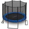 SereneLife trampolino da esterno per bambini Ø 244/305 / 366 cm, trampolino per bambini con copertura dei bordi e rete per la sicurezza, trampolino da giardino ASTM