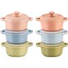 Staub Set 6x Mini Cocotte round 10 cm multicolor