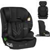 Lionelo seggiolino auto Levi Fix i-Size protezione laterale, regolazione poggiatesta 10 gradi nero