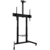 TooQ "AQUILES" supporto da pavimento con rotelle con regolazione in altezza per schermi 60"-100", nero