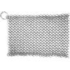 Victoria 32210 Pulitore per ghisa, tampone in acciaio inox, spazzola a catena 20x16,5 cm in acciaio inox