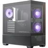 Cooler Master Elite 690 Wood, Midi Tower, PC, Nero, ATX, ITX, Micro ATX, Acciaio, Vetro temperato, Legno, Gaming