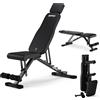 ZIPRO Grind Panca pesi pieghevole - Panca da allenamento regolabile 300 kg Panca piana Panca inclinata Panca negativa Stazione multifunzione Attrezzo fitness per la casa