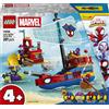 LEGO ǀ La nave pirata della squadra di Spidey - Set supereroi con un modello di nave, 2 barche, 4 minifigure - Regalo per bambini dai 4 anni in su e fan della serie Spidey e i suoi super amici - 11208