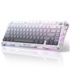 GravaStar Tastiera meccanica da gioco senza fili GravaStar Mercury K1 75%, lega di alluminio, presa hot-swap per tastiera compatta con guarnizione, interruttore lineare, RGB - bianco sfumato