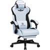 GTPLAYER Sedia da gioco GTPLAYER, sedia da gioco ergonomica in flanella di alta qualità con supporto lombare, sedia per PC con schienale allargato, 150 KG