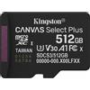 Kingston Technology 512GB micSDXC Canvas Select Plus Gen3 150R A1 (Adattatore SD non incluso)