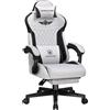 GTPLAYER Sedia da gioco GTPLAYER, sedia da gioco ergonomica in tessuto con supporto lombare, sedia per PC con schienale allargato, portata 150 kg, grigio