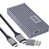 InLine Custodia InLine® USB4, da USB-C a SSD M.2 NVMe, 40Gb/s, alluminio