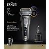 Braun Series 9 Pro+ 9675cc, Rasoio, Grigio, Argento, Acciaio inossidabile, Pulsanti, LED, Alimentazione CA / batteria