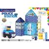 Magna Tiles MAGNA-TILES Stazione di Polizia - Set da gioco da 35 pezzi