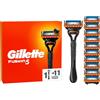 Gillette Rasoio Gillette Fusion5 per uomo con 11 lame di ricambio e strisce lubrificanti