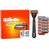Gillette rasoio da uomo cosmetici Fusion5 Power per uomo 12 lame cura della rasatura di precisione