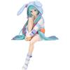 FuRyu Statua in PVC di Hatsune Miku Noodle Stopper con cappuccio da pigiama a orecchie da coniglio, colore blu, versione 14 cm