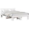 vidaXL Struttura letto con testata bianca 160 x 200 cm in legno di pino massiccio