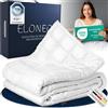 eloneo Coperta pesata ELONEO 200x200 cm con 9 kg, coperta pesata in 100% cotone, coperta per il rilassamento e la terapia antistress
