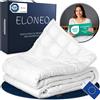 eloneo Coperta pesata ELONEO 200x200 cm con 11 kg, coperta pesata in 100% cotone, coperta per il rilassamento e la terapia antistress