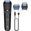 Philips Beard Trimmer Serie 3000 BT3620/15 Regolabarba con lame arrotondate, Nessuna manutenzione - non è necessario oliare, Batteria ricaricabile, Rulli autoaffilanti, Nero