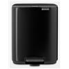 Brabantia Contenitore per rifiuti BRABANTIA con pedale, 7 L, nero opaco