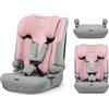 Kinderkraft I-COMFY seggiolino auto 3-in-1 i-Size 76-150 cm, da 15 mesi a 12 anni, R129, EASY GROW, H-GUARD, SPS, 10 posizioni reclinabili, rosa