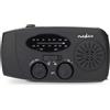 Nedis Radio di emergenza con AM/FM, powerbank, torcia LED, nera