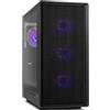 NOX Infinity IOTA, Midi Tower, PC, nero, ATX, ITX, micro ATX, acciaio inossidabile, vetro temperato, ventola tascabile