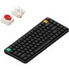 Nuphy Air75 V3 Kabellose Mechanische Tastatur sostituibile a caldo, 84 gusti 75% ANSI US Layout, profilo basso personalizzato, LED RGB, montaggio su guarnizione, Bluetooth/2.4GHz/USB-C, Schwarz Red nano