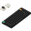 Nuphy Air75 V3 Kabellose Mechanische Tastatur sostituibile a caldo, 84 Gusti 75% ANSI Layout USA, Profilo basso personalizzato, LED RGB, Montaggio su guarnizione, Bluetooth/2.4GHz/USB-C, Schwarz Brown nano