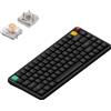 Nuphy Air75 V3 Kabellose Mechanische Tastatur Hot Swappable, 84 gusti 75% ANSI US Layout, Profilo basso personalizzato, LED RGB, Montaggio su guarnizione, Bluetooth/2.4GHz/USB-C, Schwarz Blush nano