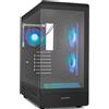 NOX Hummer NXHUMMERSIGNALBK, Midi Tower, PC, Nero, ATX, micro ATX, SPCC, Vetro temperato, Multi