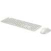 HP Tastiera e mouse combinati 490C con doppia modalità, Dimensioni standard (100%), Wireless, RF wireless + Bluetooth, Tasti a pulsante, Bianco, Mouse incluso