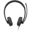 Lenovo VoIP Headset 5000, cablato, ufficio/centro chiamate, 20 - 20000 Hz, 144 g, cuffia, nero