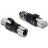 DELOCK M12 Adapter X-kodiert 8 Pin Buchse zu RJ45