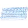 GravaStar Tastiera meccanica senza fili GravaStar Mercury K1, Gaming ANSI US, 2,4 GHz e Bluetooth, blu ghiaccio