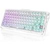 GravaStar Mercury K1 Lite Kabellose Mechanische Tastatur, Gaming ANSI US, 2,4 GHz e Bluetooth, Crystal Aurora