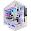 Mars Gaming Case Mars Gaming MC-MIRAGE ATX con schermo IPS da 7,2" e vetro temperato bianco