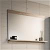 en.casa Specchio da bagno 'Krildihana' con mensola 60 x 50 x 12 cm effetto rovere