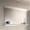 en.casa Specchio da bagno 'Krildihana' con mensola 60 x 50 x 12 cm Bianco