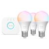 Philips Hue Smart Lighting Starter Kit con 3 lampade e ponte, colore: bianco