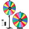 VEVOR ruota della fortuna (914 mm) ruota della fortuna a 18 slot con supporto, regolabile in altezza, giochi di lotteria a premi roulette con spugna lavagna e 2 pennarelli, 6 colori, ideale per feste pub fiere
