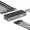 StarTech.com Docking Station USB-C per tre monitor, stazione di ricarica per laptop da 140 W per MacBook Pro e Windows, 4K 60Hz HDMI o DisplayPort, TAA, cablata, USB 3.2 Gen 1 (3.1 Gen 1) Type-C, 3,5 mm, 10,100,1000,2500 Mbit/s, grigio, 10 Gbit/s
