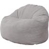 Bananair Pouf in velluto a coste spesso BANANAIR 100 cm grigio chiaro