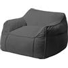 Bananair Poltrona pouf in velluto a coste BANANAIR 100x110 cm grigio scuro